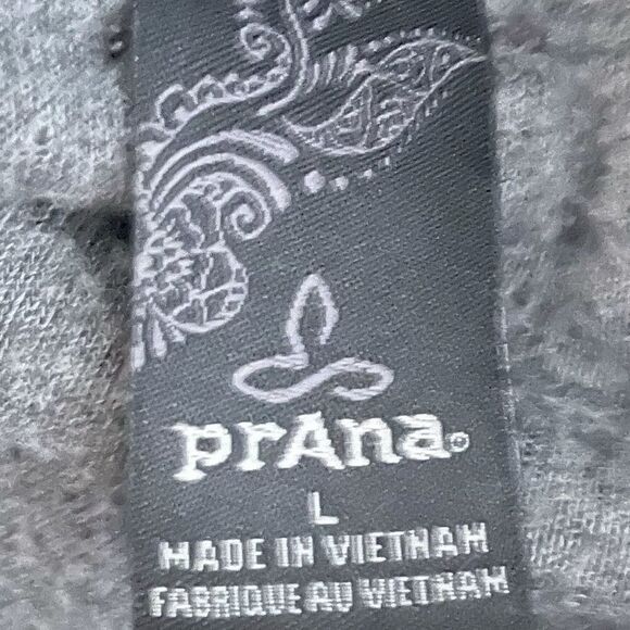 Prana dessau ~ Prana gray striped wool sweater women’s size large - Picture 6 of 7